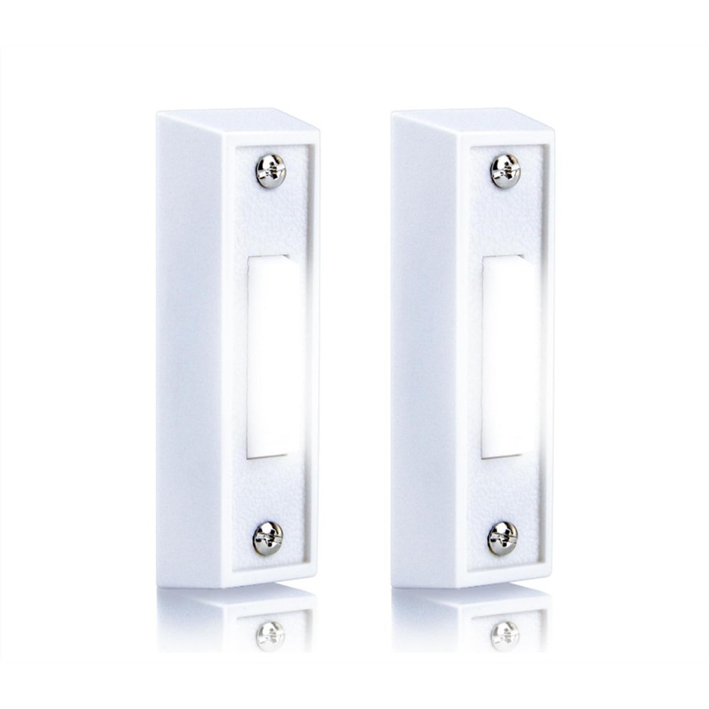 2-Pack LED Lighted Doorbell Button, Wired Push Button Replacement with High9126