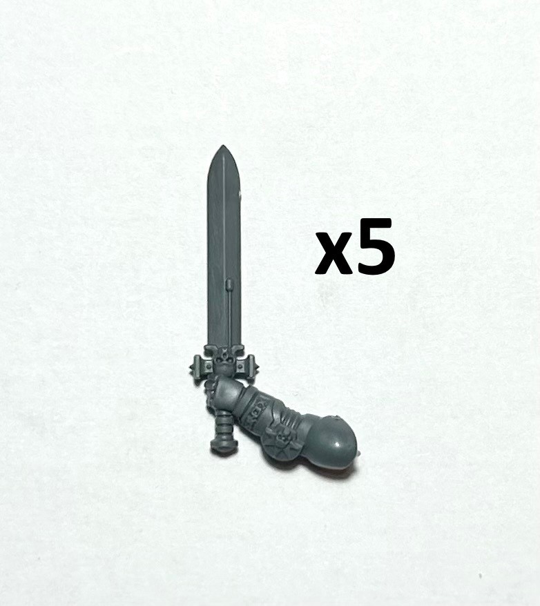 Space Marines Deathwatch New Power Swords x5 - Warhammer 40K