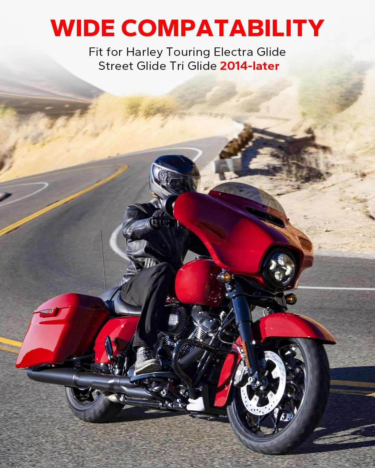 Vivid Black Docking Hardware Kit for Harley Davidson Touring Models 2014-2024