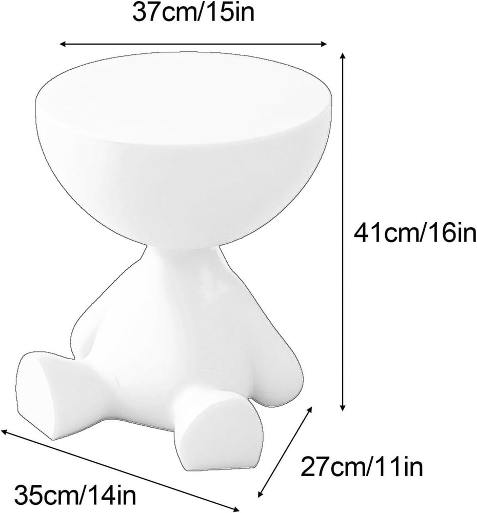 Transparent Yellow Circle Side Table - Versatile Accent for Any Space