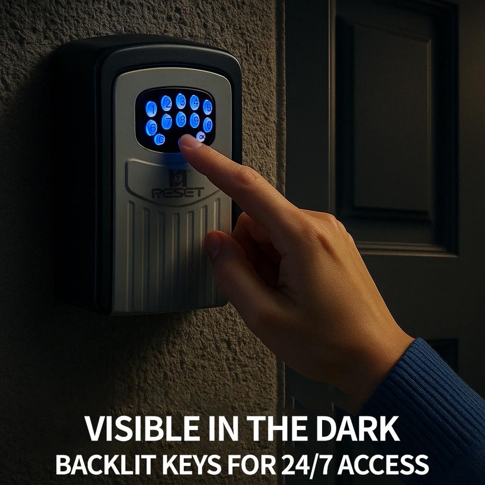 -104 Bluetooth Key Lock Box – Weather-Resistant, IPX5,Durable Metal Construct...