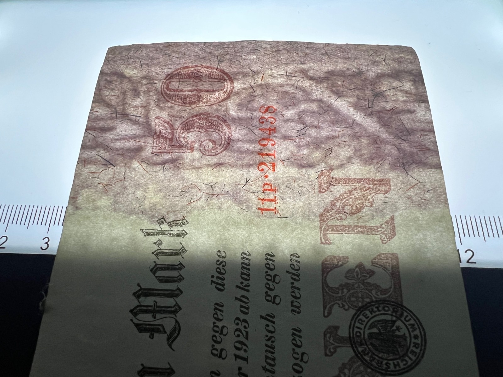 1923 German 50 Million Mark Banknote Post WW1 World Paper Money Hyperinflation