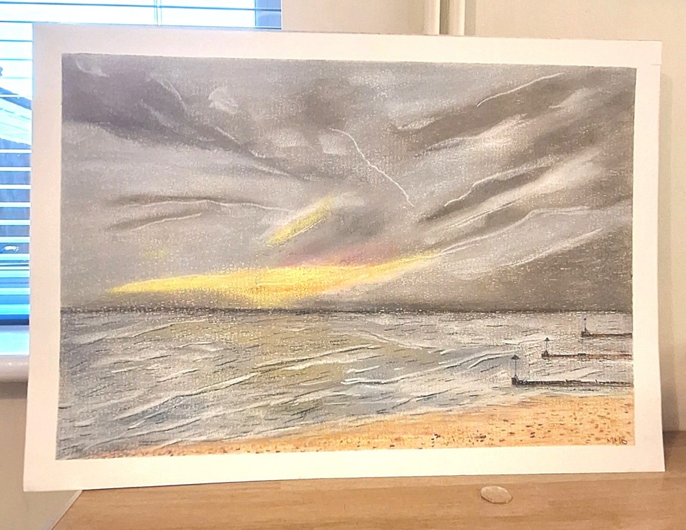 A2 Size Framed Original Pastel Drawing