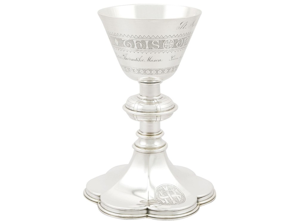 Antique Victorian Sterling Silver Communion Set