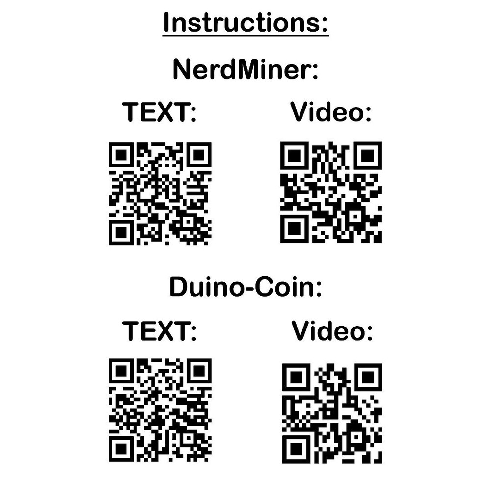 Mini Crypto Miner (NerdMiner & Duino-Coin Projects)