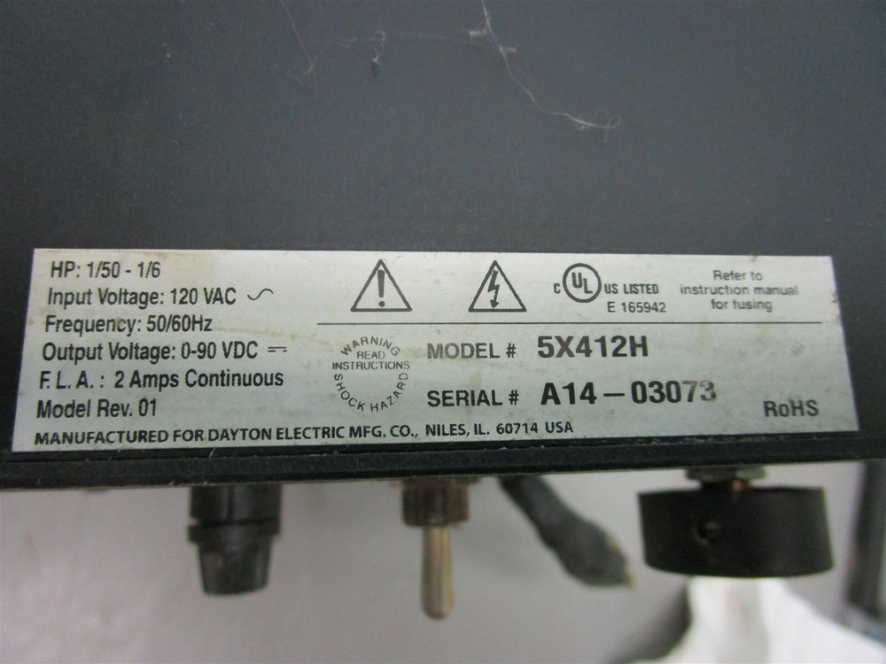 MAGUIRE LIQUID COLOR CONTROLLER With Dayton 5X412H Speed Controller