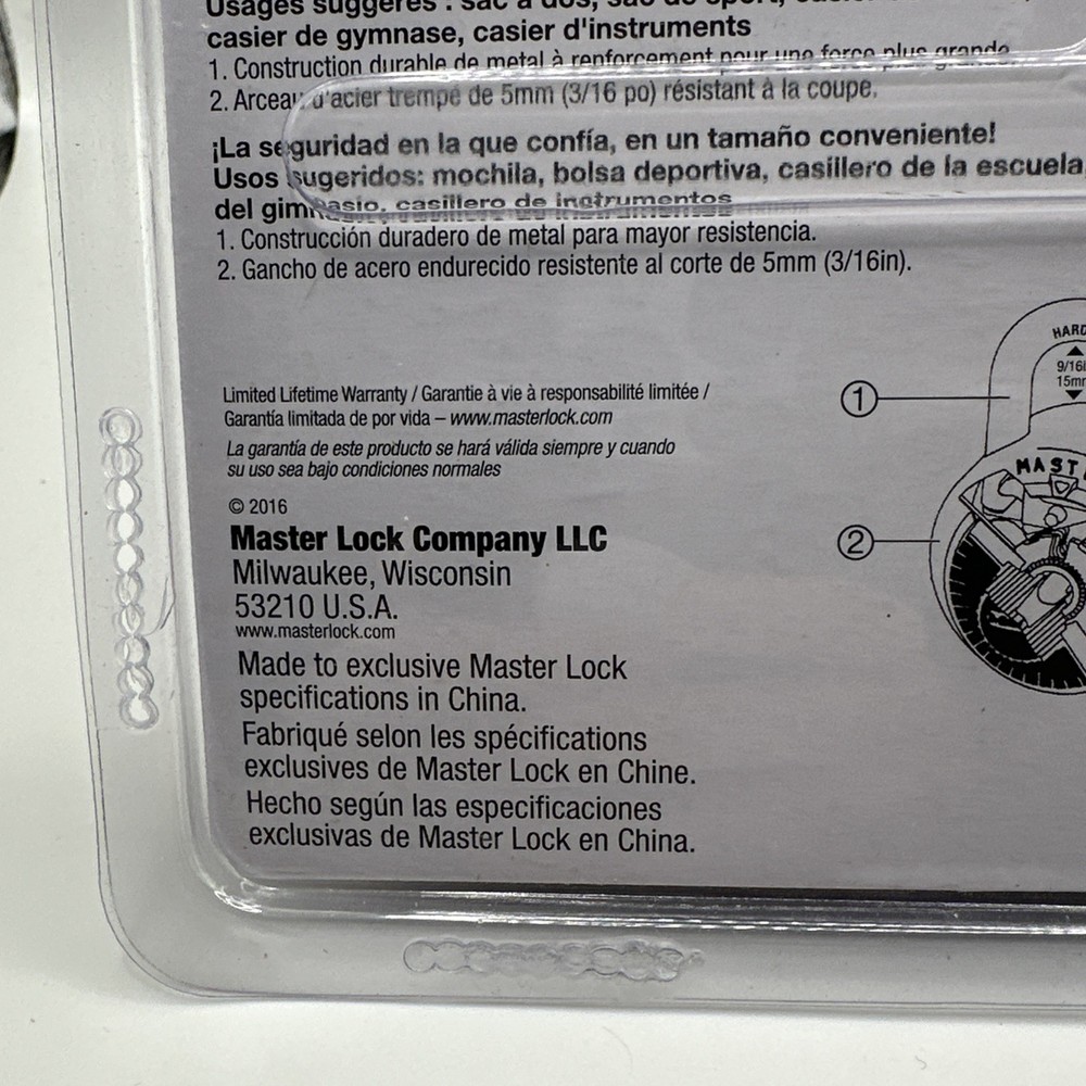 Master Lock Minis Combination Locker Padlocks 3 Pack Locks Combo New