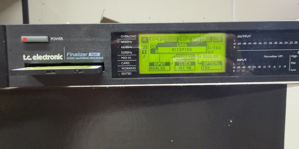 TC Electronic Finalizer 96K Mastering Processor w/ PCMCIA Card & Original Box