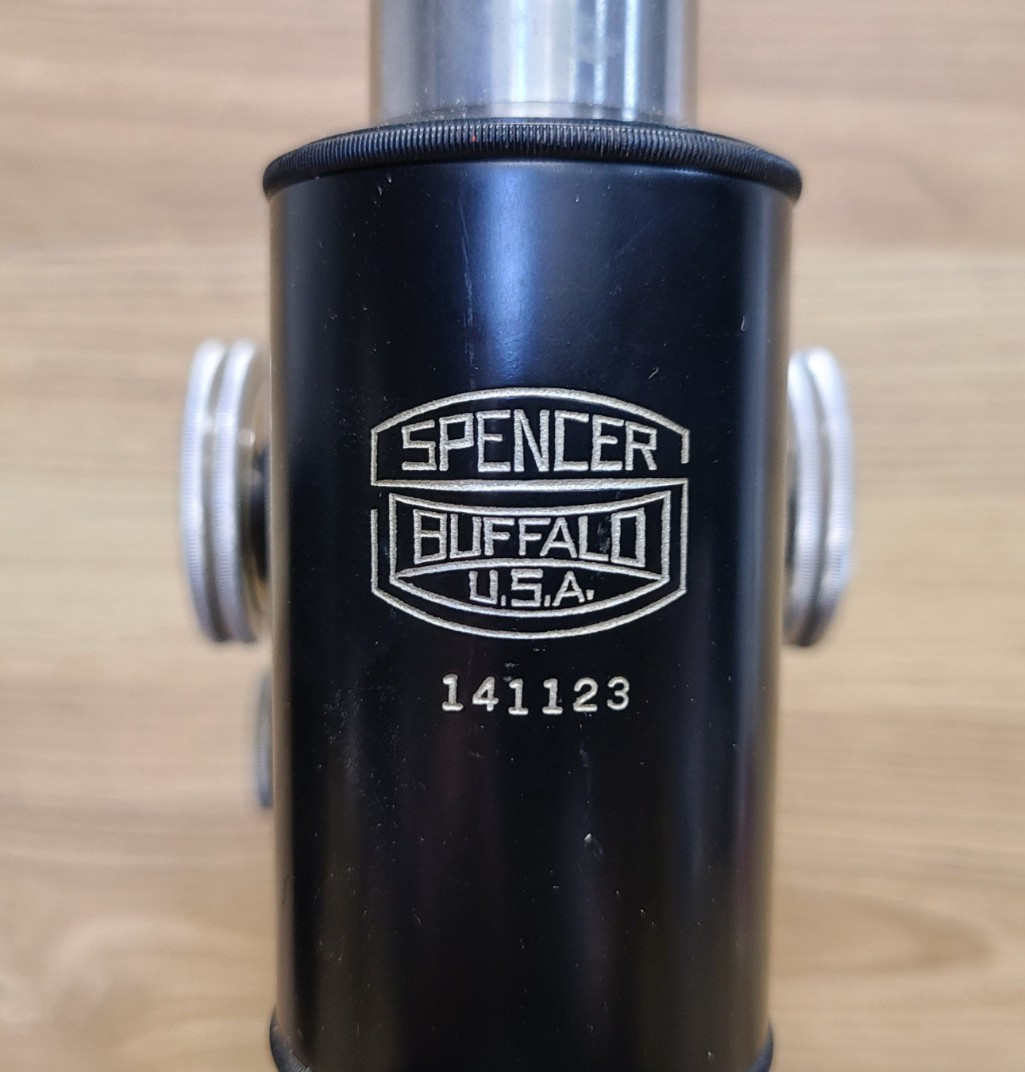 Vintage Spencer Buffalo USA Monocular Microscope Carl Zeiss Lens and Scopelite