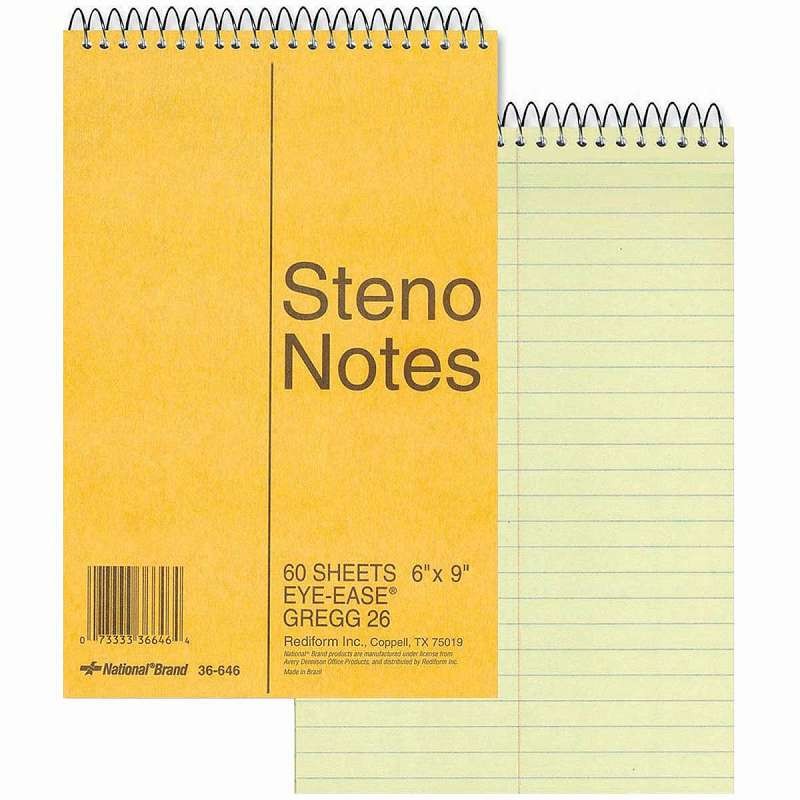 Steno Notes 6"X9" 60 Sheets