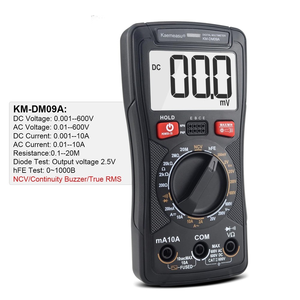 Digital Multimeter Handheld Tester 2000 Counts with NCV Function Su... Fast Ship