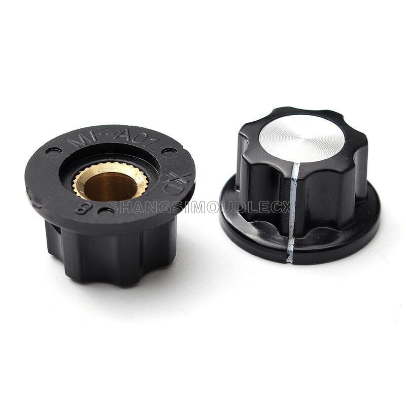 10PCS Adjustable 16mm Top 6mm Shaft Insert Turn Dia Potentiometer Rotary Knobs