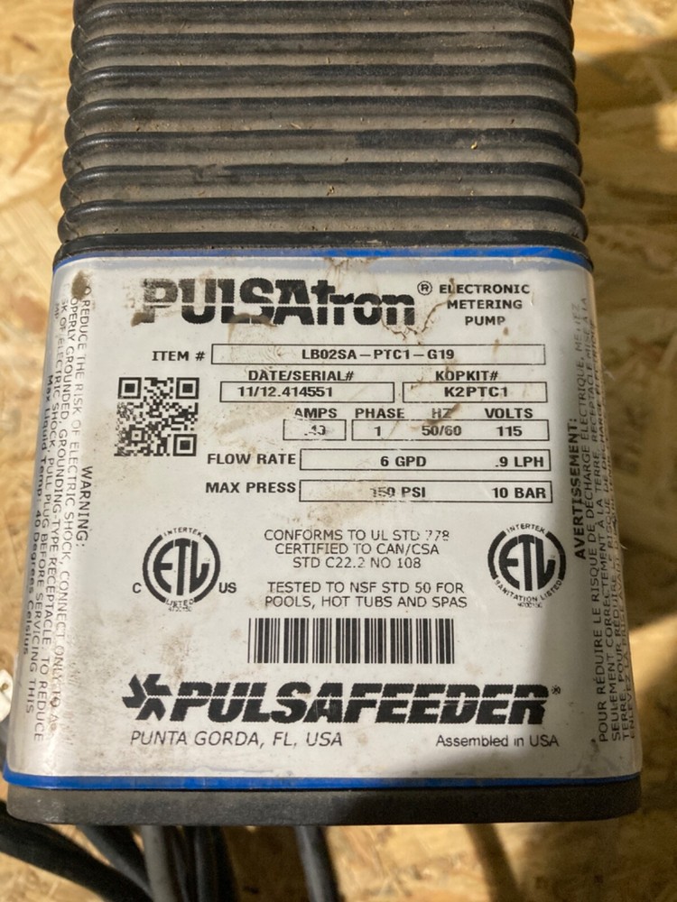 Pulsatron Electronic Metering Pump
