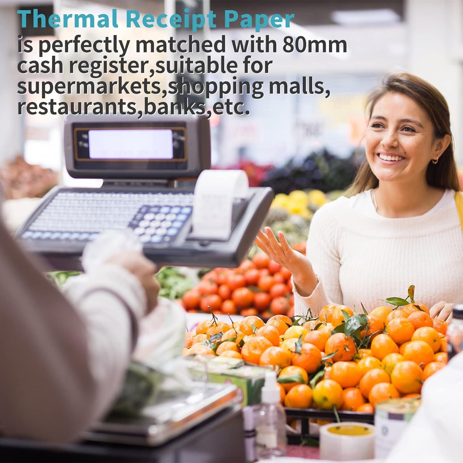 2-1/4" x 50' 85' Thermal Paper Credit Card Cash Register POS Receipt Paper Rolls