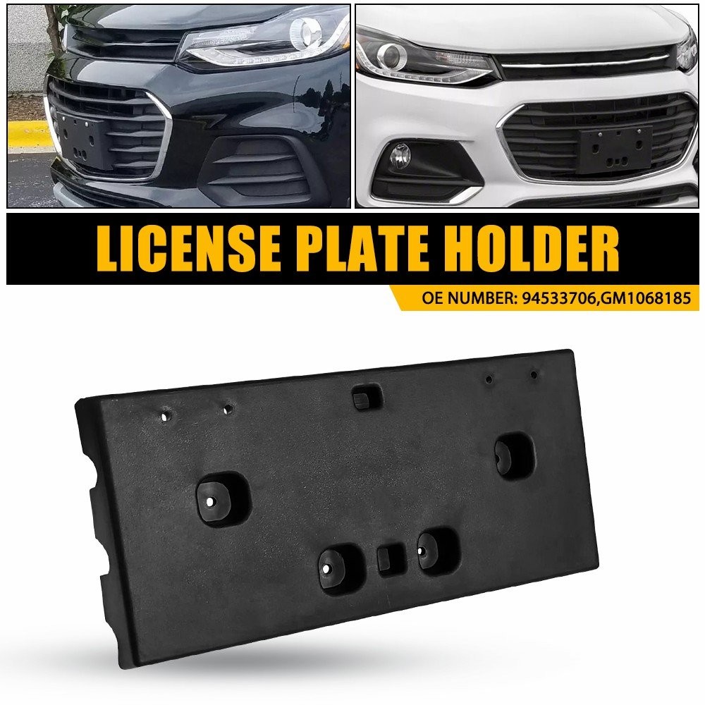 License Plate Bracket 94533706 For 2017-2022 Chevrolet Trax Front Textured Black