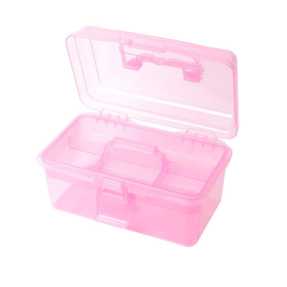Multipurpose Plastic Storage Container Organizer Box Case with Removable Tray...