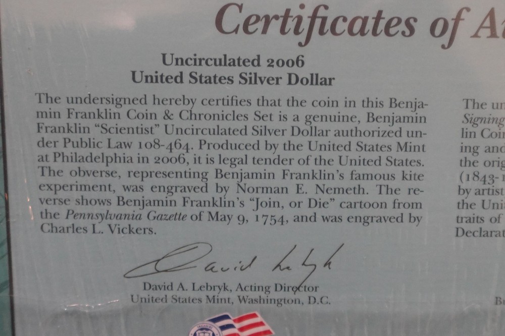 2006 BEN FRANKLIN COIN & CHRONICLES SET SEALED