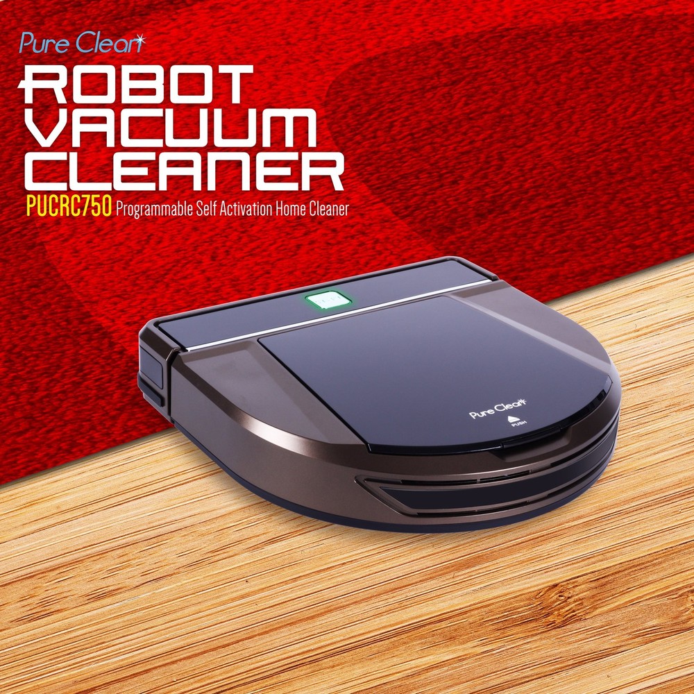 Pureclean Automatic Robot Vacuum Cleaner - Programmable Activation and Charge...