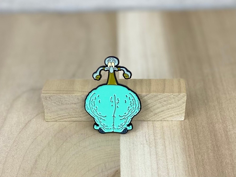 Squidward Burger Thighs Enamel Pin
