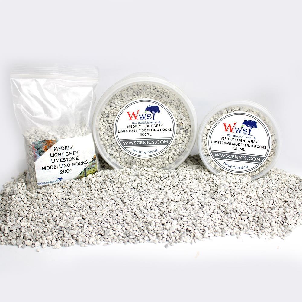 Medium Light Grey Limestone Modelling Rocks 3mm | Wargame & Basing Material