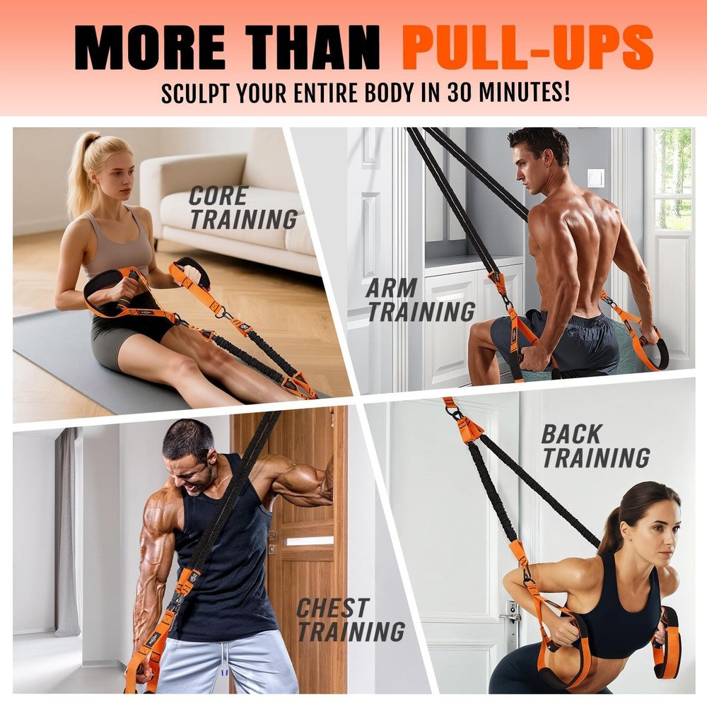 Pull Up Bands, Heavy Duty Resistance Bands with Handle, Workout Ban... Fast Ship