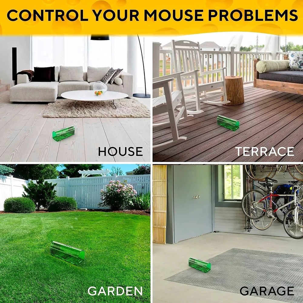 1, 2, 4PC-Humane Mouse Traps Live Catch & Release No Kill Rat Mice Trap Reusable