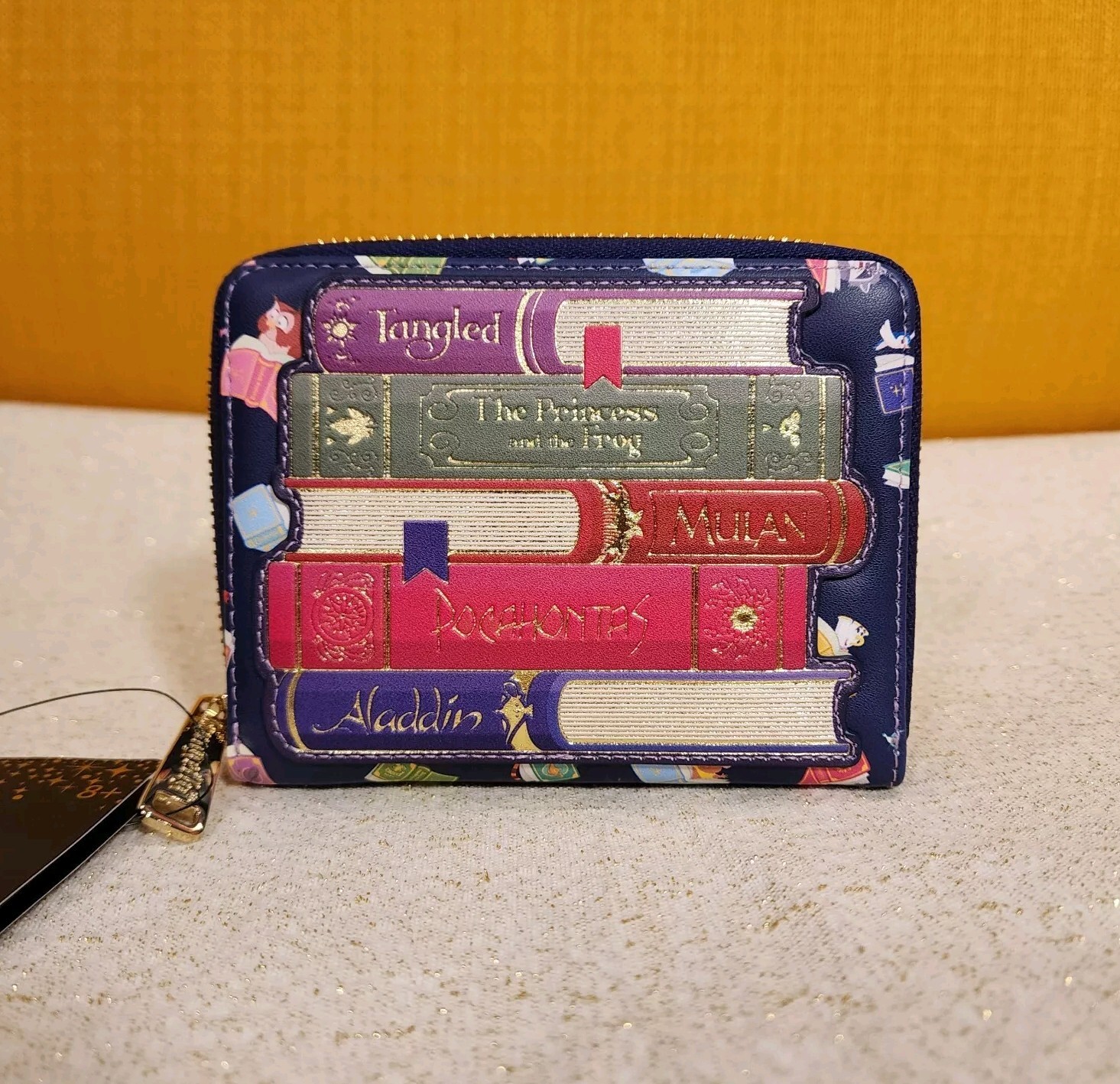 Loungefly Disney Princess Story Books Zip Around Wallet NEW