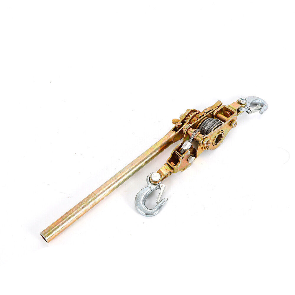 2 Ton Hand Puller Heavy Duty Winch Pull Hoist Come Along Cable Lever 2 Hooks