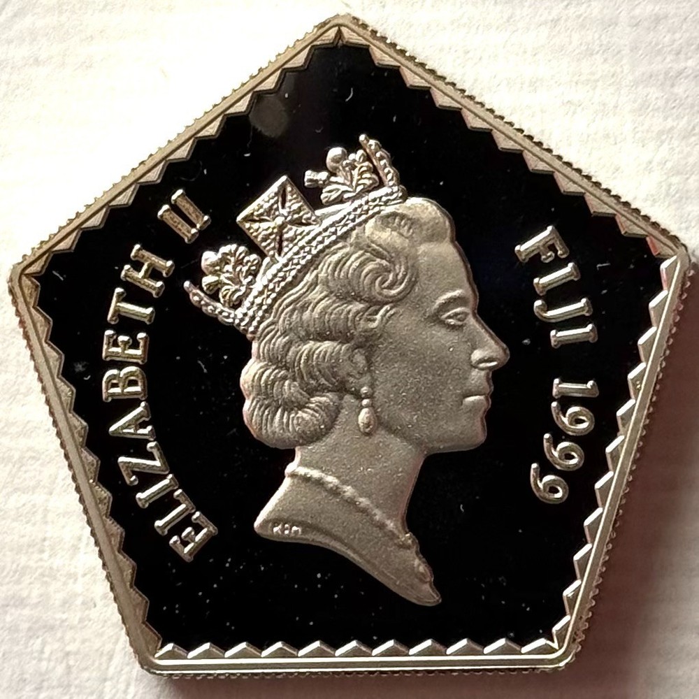 FIJI 5 DOLLARS 1999 SILVER 925 PROOF MILLENNIUM