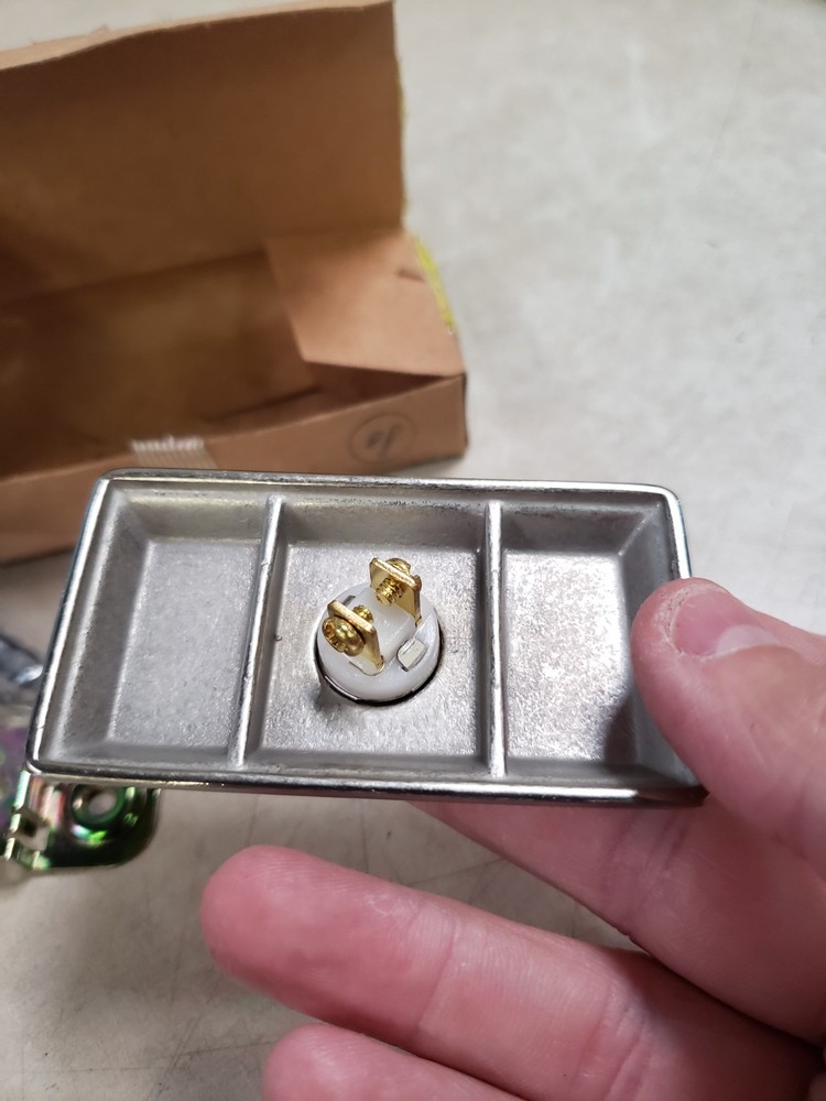 Baldwin Rectangular Doorbell Button Lifetime Satin Nickel 4860.056