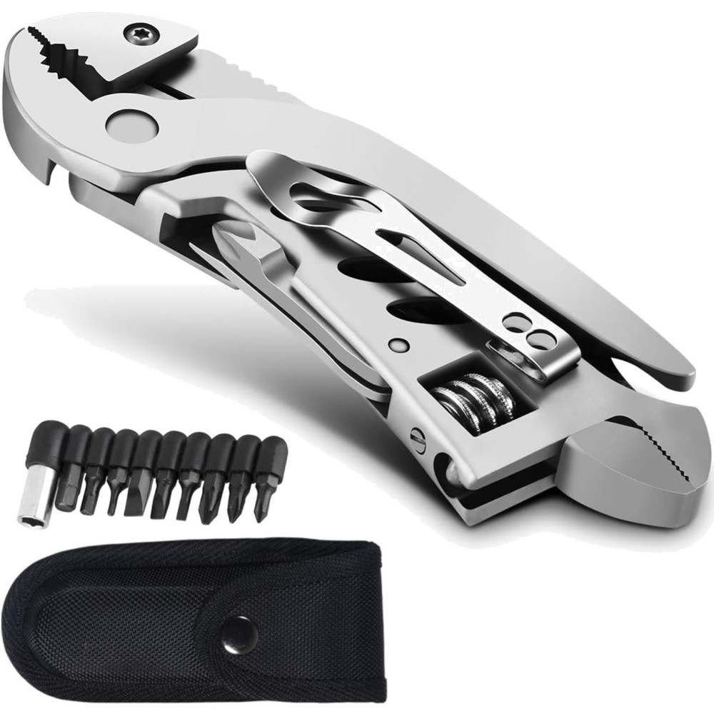 Multitool Wrench With 7 Tools/Pliers/Wire Cutter/Flat Screwdriver/Phillips Sc...