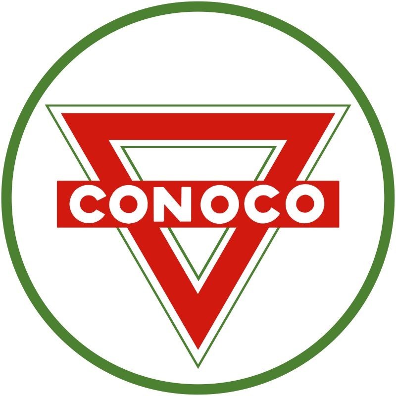 Conoco Oil Co. Gasoline - Marland Style Logo NEW METAL SIGN: 12" Diameter Round