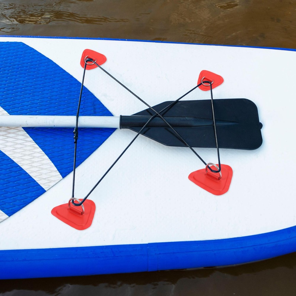 6pcs D PVC Patch Stainless Steel Triangle Red Shape for Kayak