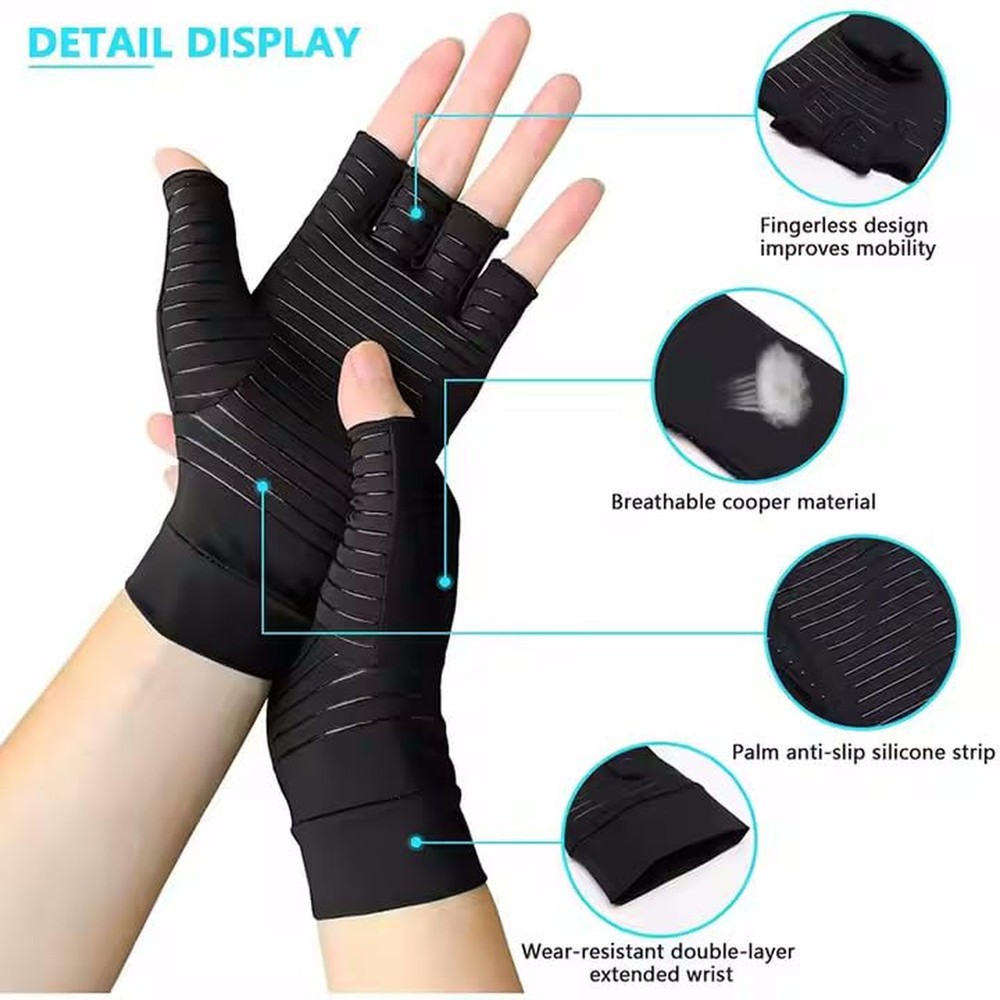 Copper Care Copper Infused Compression Gloves (One Pair) Medium