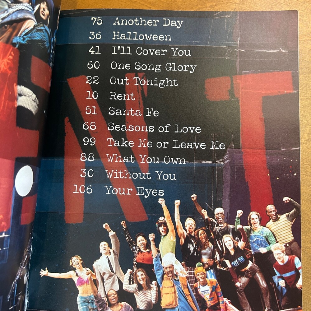 RENT Musical Easy Piano Book