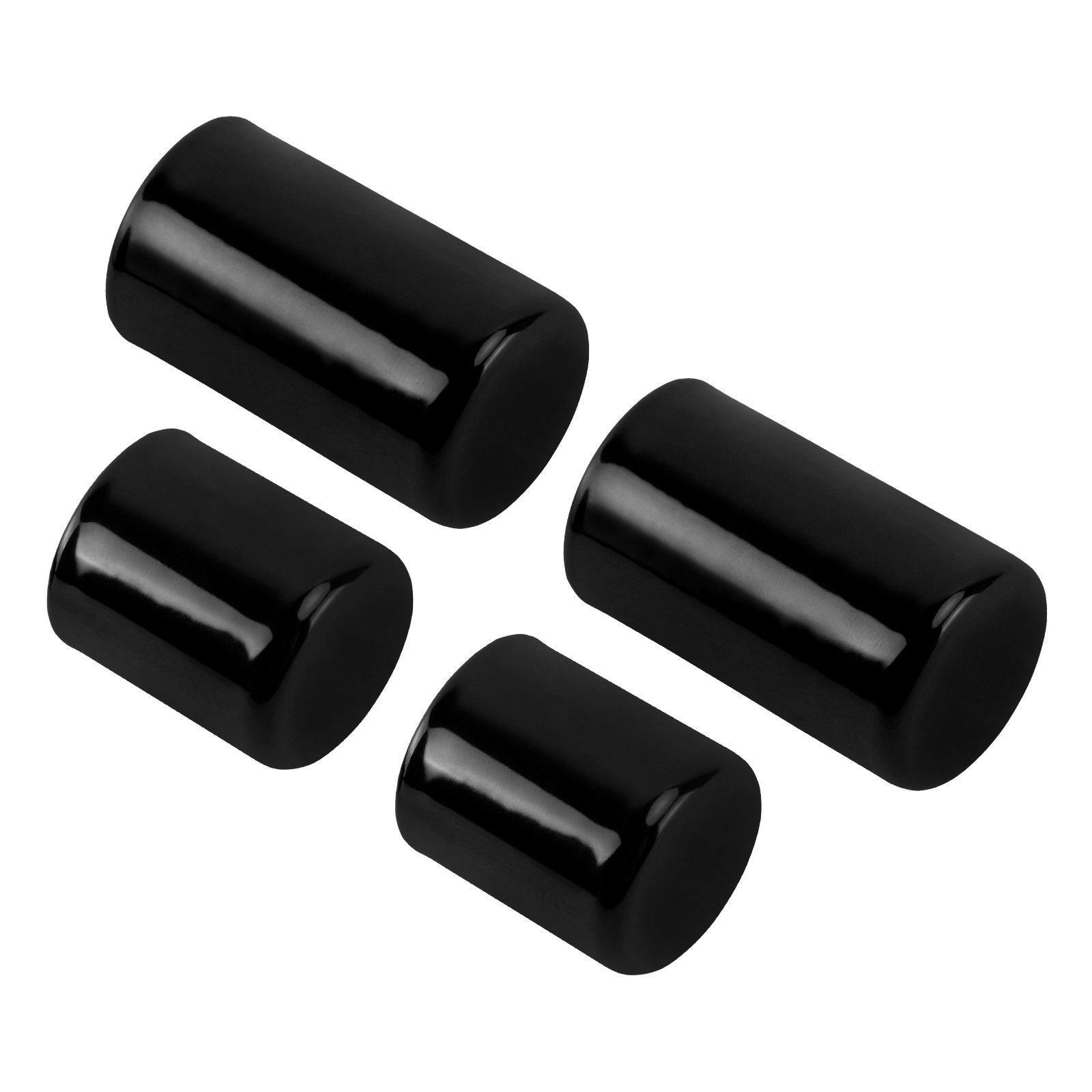 4x Black Docking Hardware Magnet Point Covers Caps For Harley 2009-2025 Touring