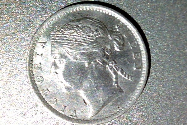 1900 Straits Settlements 10 Cent .800 Silver Coin XF+