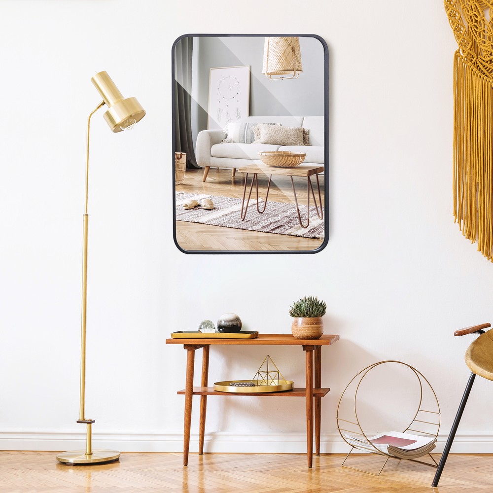 2PCS Wall Mirror for Bathroom Rectangular Metal Framed Vanity Mirror 22" X 30"