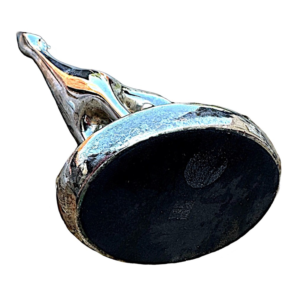 RED ENVELOPE Silver Plated Ring Holder 5” Giraffe Shape