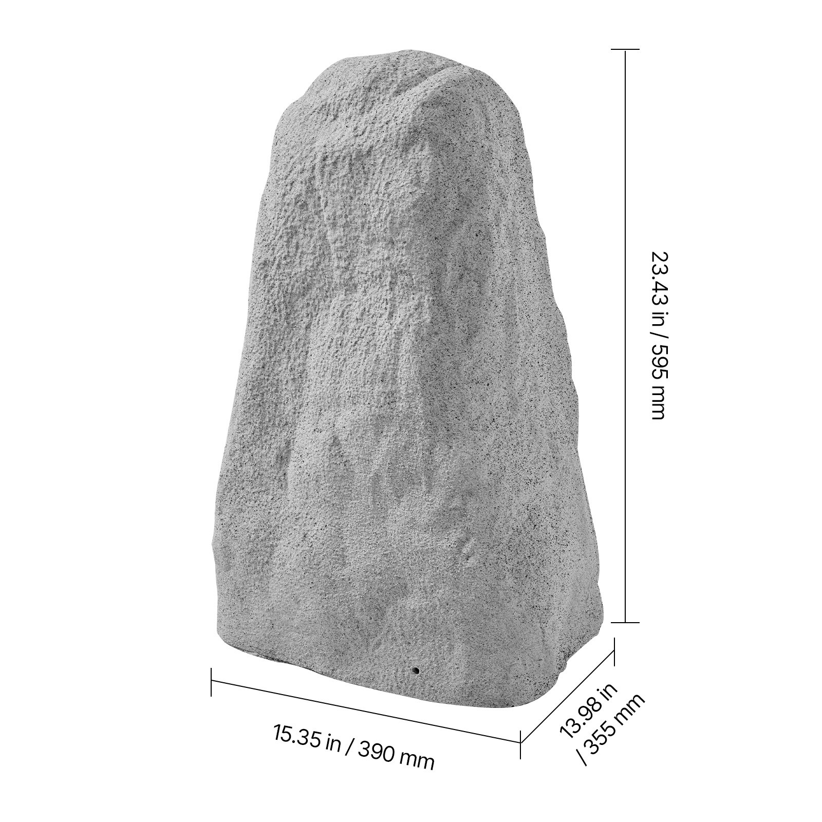 Uimoso Faux Landscape Rock Well Pump Cover Artificial Boulder Grey M