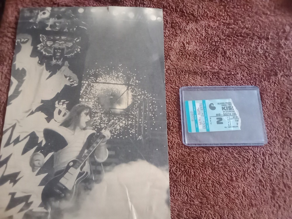 💋 Kiss Ticket Stub History 🎸 Rock N Roll Over Tour, 13-2-76, Memphis TN 👀