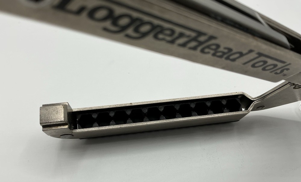 LoggerHead Tools 6" Bionic Wrench/Multitool w/9 Bits, 2 Blades & Belt Pouch USA