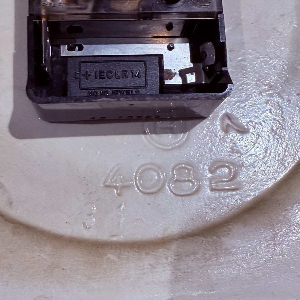 Vintage German Wall Clock Lidded Flowered Pot Ceramic / Working