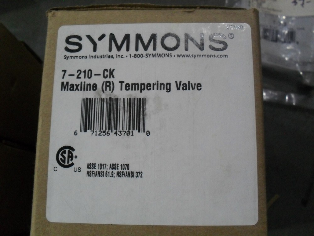 Symmons 7-210-CK Maxline Tempering valve