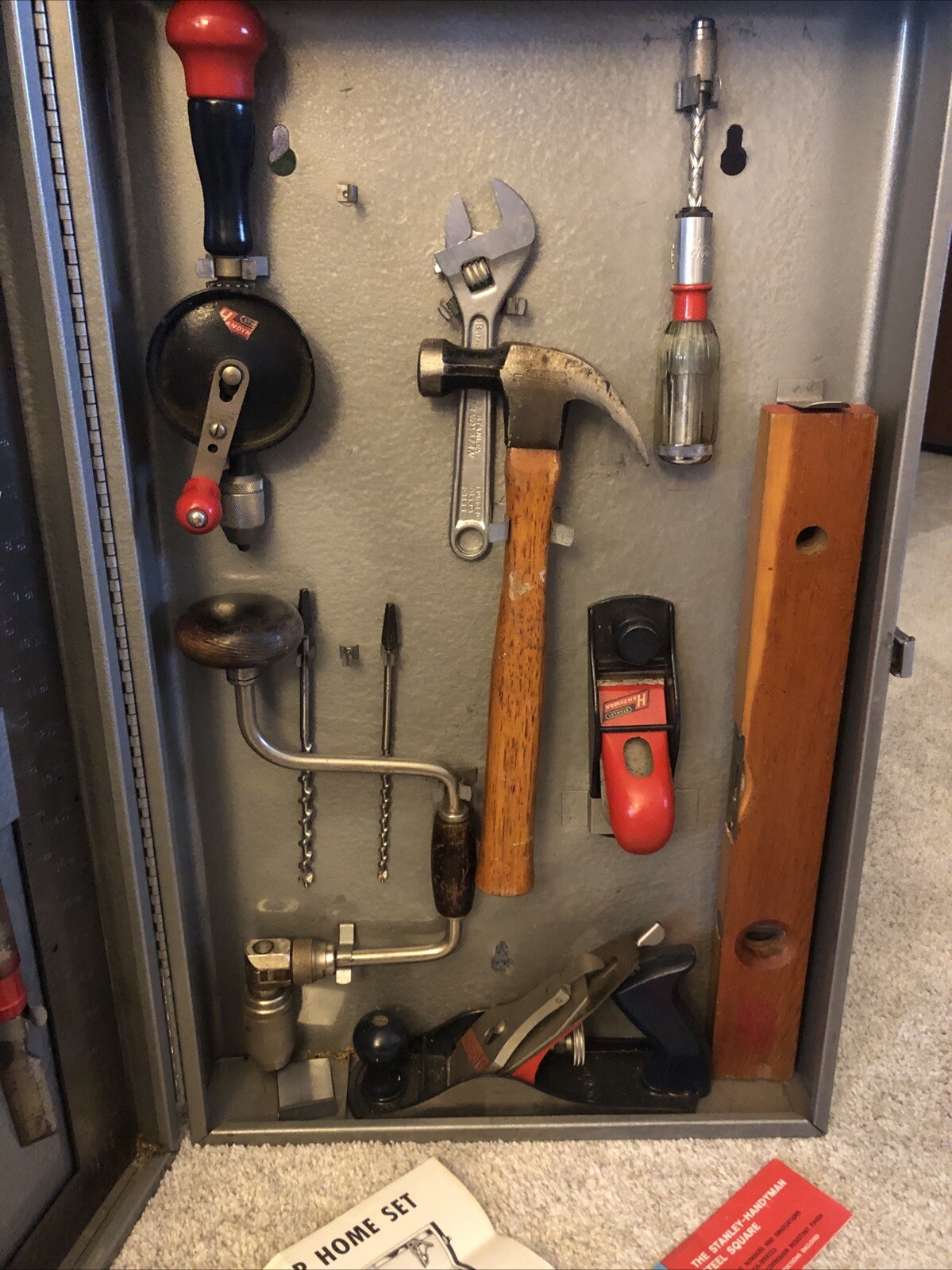 VTG Stanley Handyman Better Home Tool Cabinet H895 Tools Metal Case (FREE S&H)