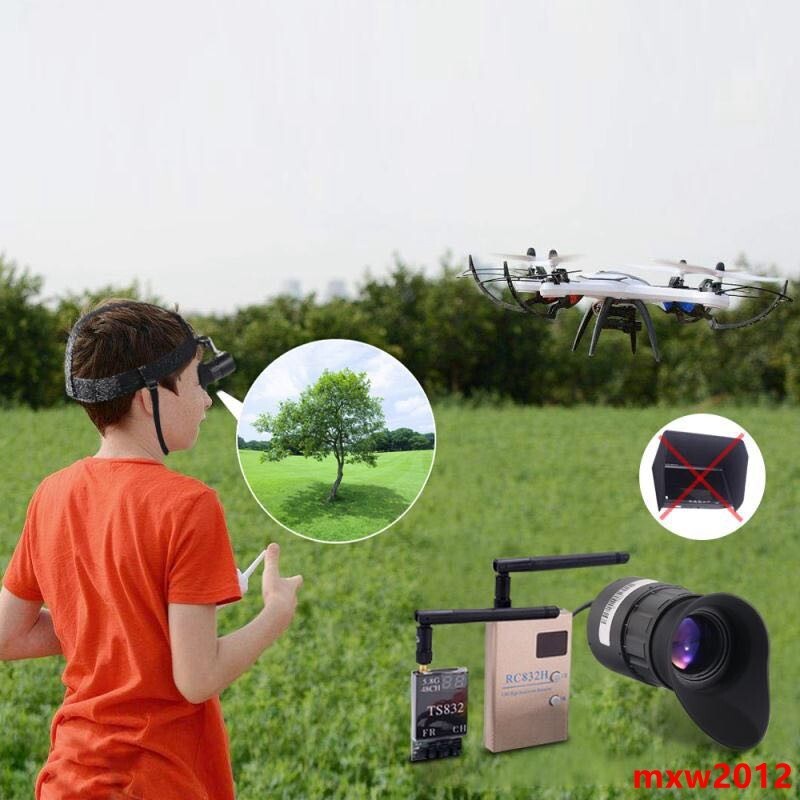 V780-B Head Mounted Display Wearable 1024*768For FPV With Composite AV Interface