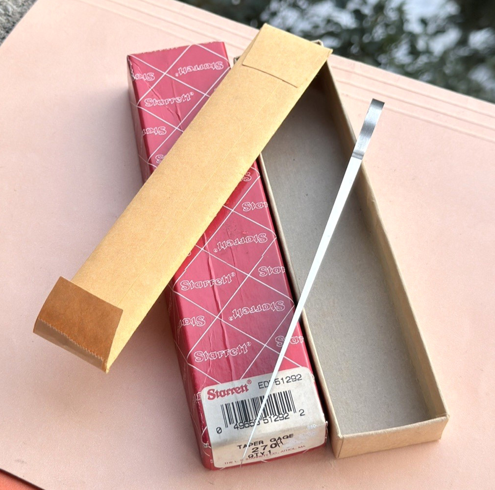 New STARRETT No. 270 Steel Taper Gauge; SAE & Metric. USA Made 🇺🇸!!