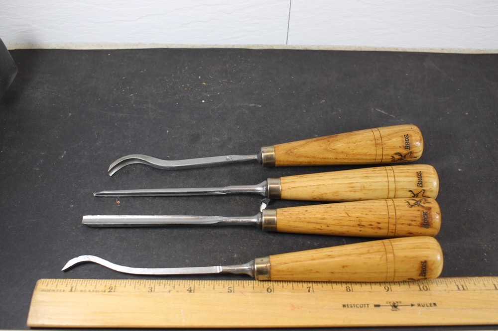 Buck Bros. Carving Chisels 4 Pieces