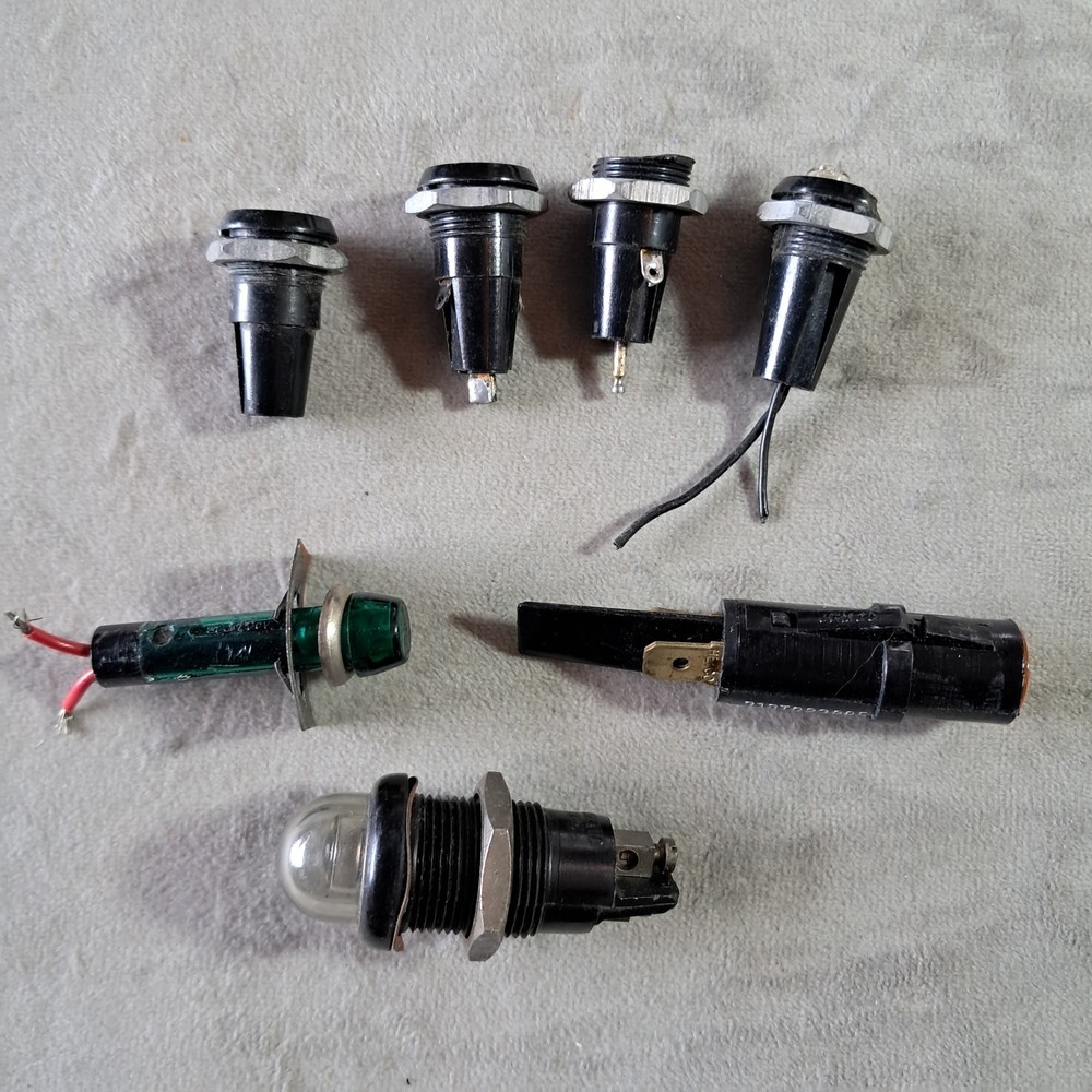 Vintage M.E.S. Panel Lamp & Panel Fuse Bundle. Untested. Salvaged/Spare/Repair