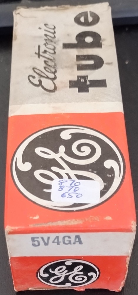 5V4GA NOS GE rectifier vacuum  tube boxed tested 1 pc